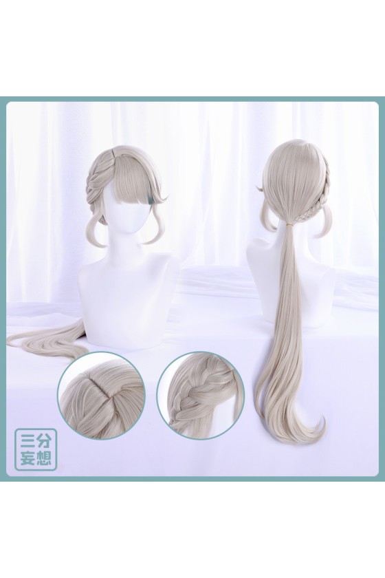 1/3 Delusion Genshin Impact Lynette Light Grey Cosplay Wig